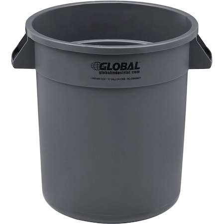 Global Industrial Trash Container, Garbage Can - 10 Gallon 240456GY